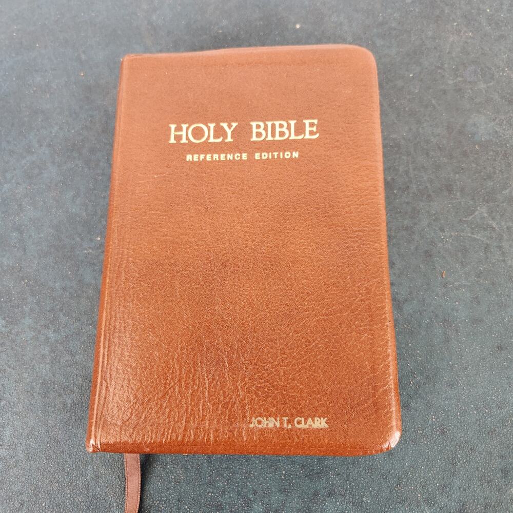 Holy Bible King James 1972 Thomas Nelson 486 Brown Red Letters Genuine Leather